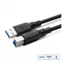 USB-A - B -kaapeli MicroConnect ColorFlex USB 3.2 Gen 1 (USB 3.0) 1 m, LSZH