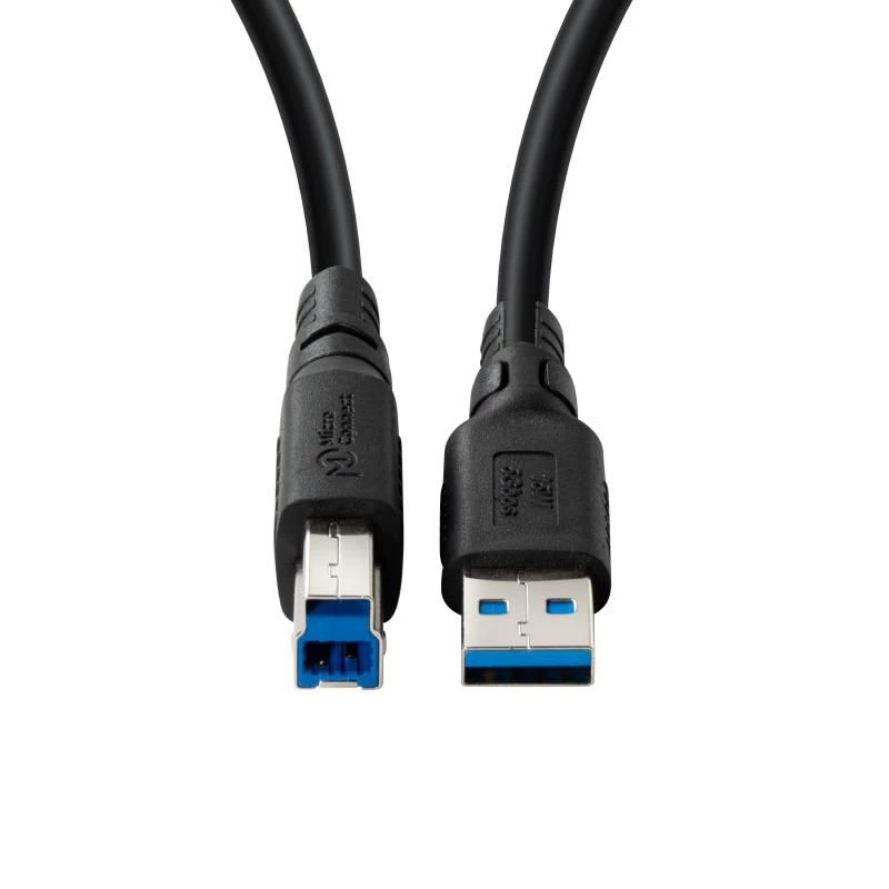 MicroConnect USB3.0AB3B-LSZH USB 3.2 A–B Gen 1 -kaapeli, 3 m, LSZH, ColorFlex