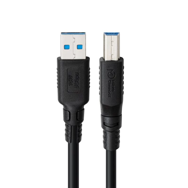 MicroConnect USB3.0AB3B-LSZH USB 3.2 A–B Gen 1 -kaapeli, 3 m, LSZH, ColorFlex
