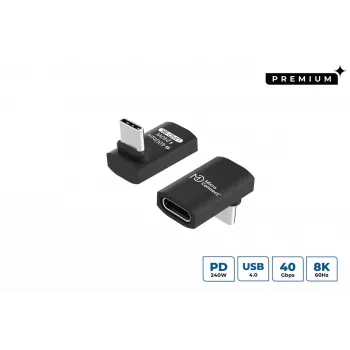 USB4-kaapeli MicroConnect USB4-CCFAS90-240W – 240W Power Delivery, 40 Gbit/s tiedonsiirto, USB-C - USB-C