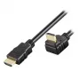 Techly 5 m High Speed HDMI -kaapeli Ethernetillä A/A M/M kulmaliitin musta ICOC HDMI-LE-050
