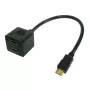 Techly ICOC-HDMI-F-002 HDMI-kaapeli 0,3 m HDMI Type-A (Standard) 2 x HDMI Type-A (Standard) musta