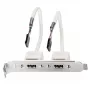 USB-taustalevy Lindy 2-porttinen USB 2.0 PC-tausta lev y