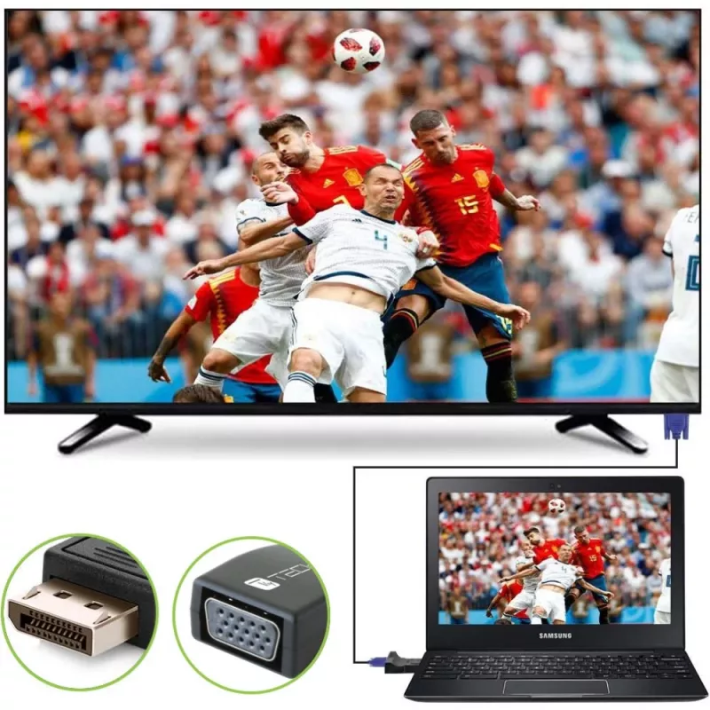 Kaapelisovitin DisplayPort VGA Techly IADAP-DSP-230T