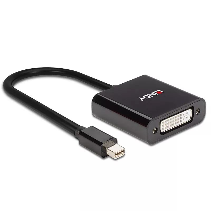 Lindy Mini DisplayPort - DVI aktiivimuunnin 0,16 m musta