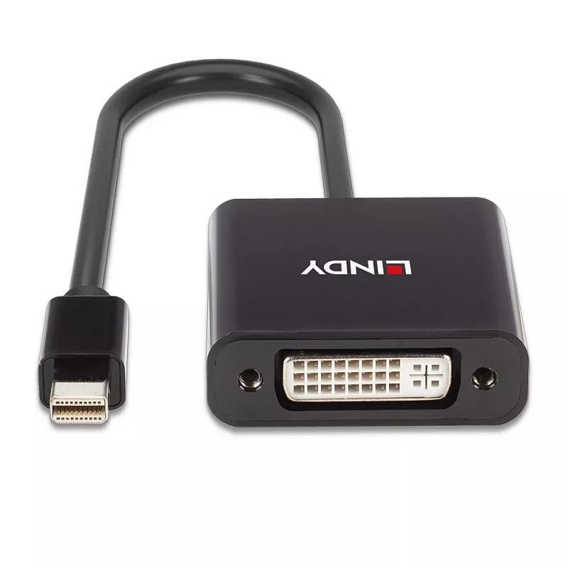 Lindy Mini DisplayPort - DVI aktiivimuunnin 0,16 m musta