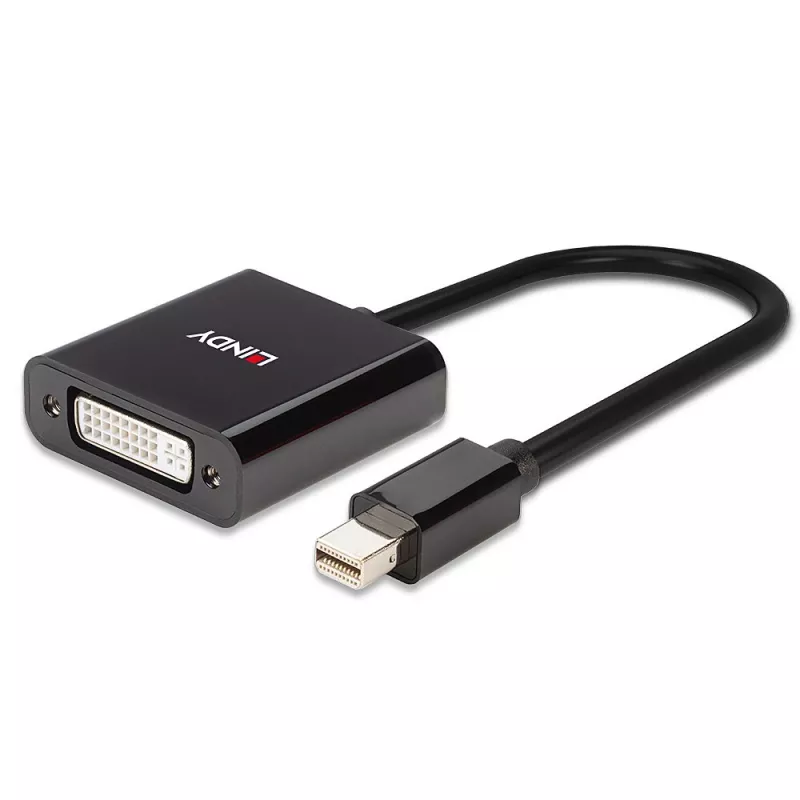 Lindy Mini DisplayPort - DVI aktiivimuunnin 0,16 m musta