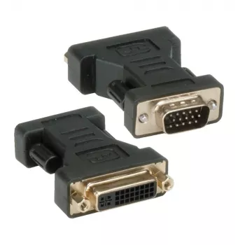 Techly DVI - analoginen VGA F/M sovitin IADAP DVI-9100, VGA, DVI-I, musta