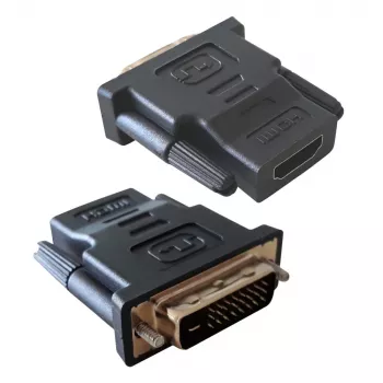 Kaapelisovitin DVI-D musta Techly IADAP-DVI-HDMI-F