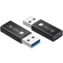 USB-sovitin Techly IADAP USB3-AFT USB A - USB C musta