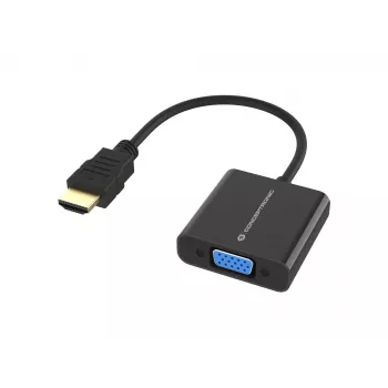 Conceptronic ABBY20B HDMI-VGA-adapteri, 0,25 m, HDMI Type A (standardi), VGA (D-Sub), uros, naaras, suora