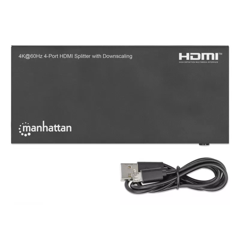 HDMI-jakaja Manhattan 4-porttinen 4K@60Hz skaalaus