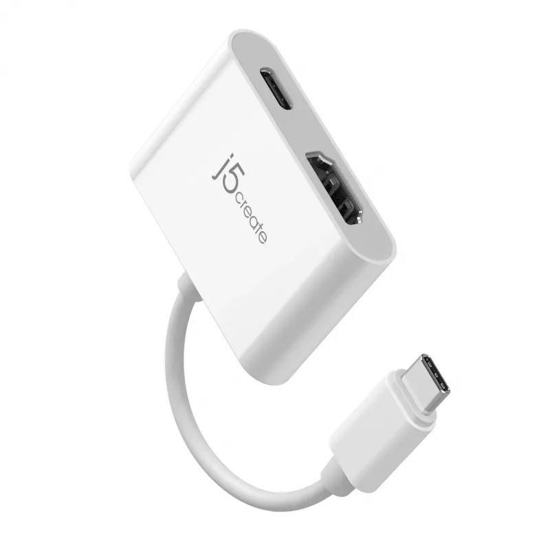 j5create JCA152 USB-C® 4K HDMI™ -sovitin Power Delivery -tuella, musta