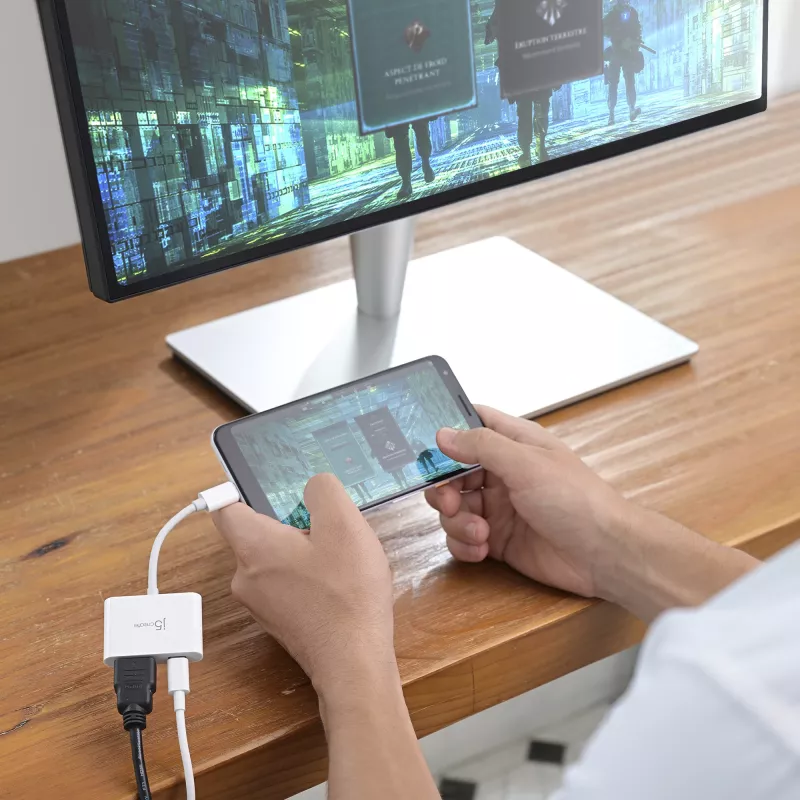 j5create JCA152 USB-C® 4K HDMI™ -sovitin Power Delivery -tuella, musta