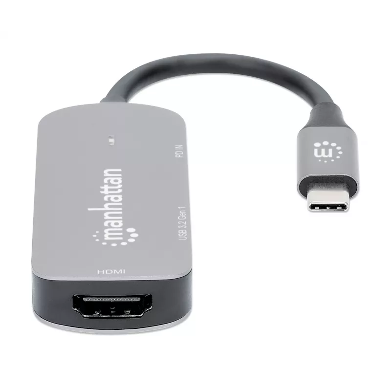 Manhattan USB-C-telakka/keskitin HDMI USB-A USB-C 100W Power Delivery 4K 60Hz