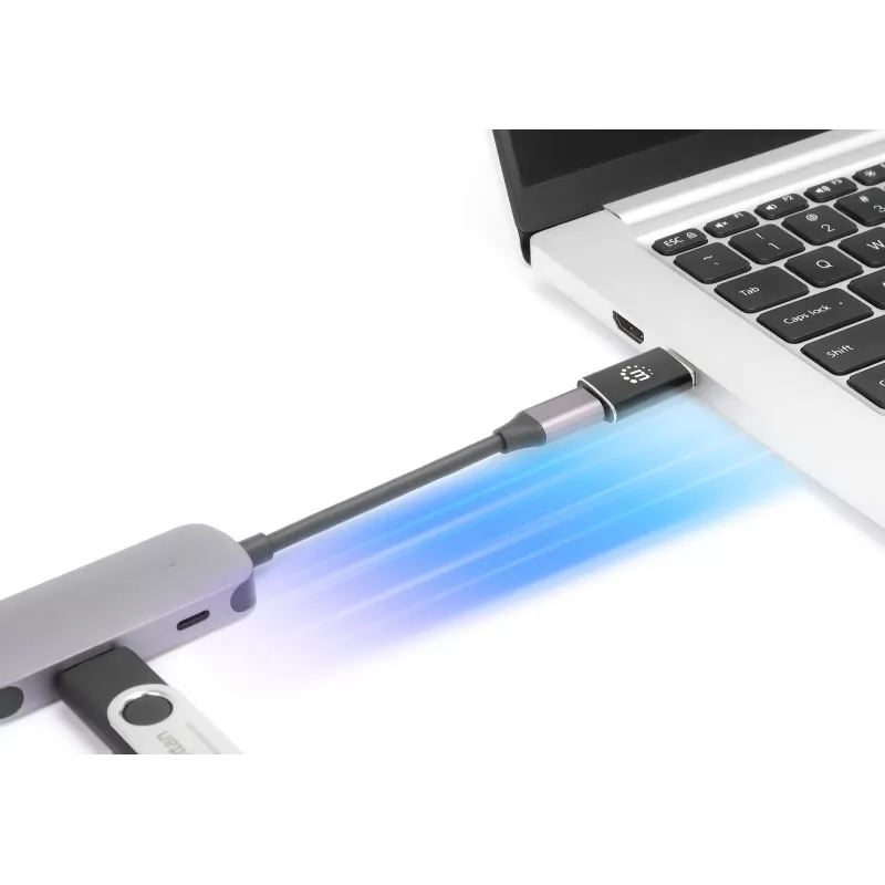 Manhattan 153980 USB-C (naaras) – USB-A (uros) -sovitin, USB 3.2 Gen 2, 10 Gbps