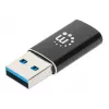 Manhattan 153980 USB-C (naaras) – USB-A (uros) -sovitin, USB 3.2 Gen 2, 10 Gbps