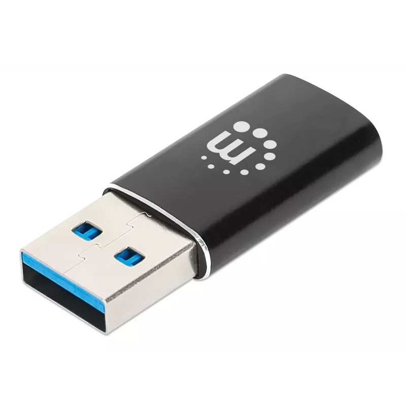 Manhattan 153980 USB-C (naaras) – USB-A (uros) -sovitin, USB 3.2 Gen 2, 10 Gbps