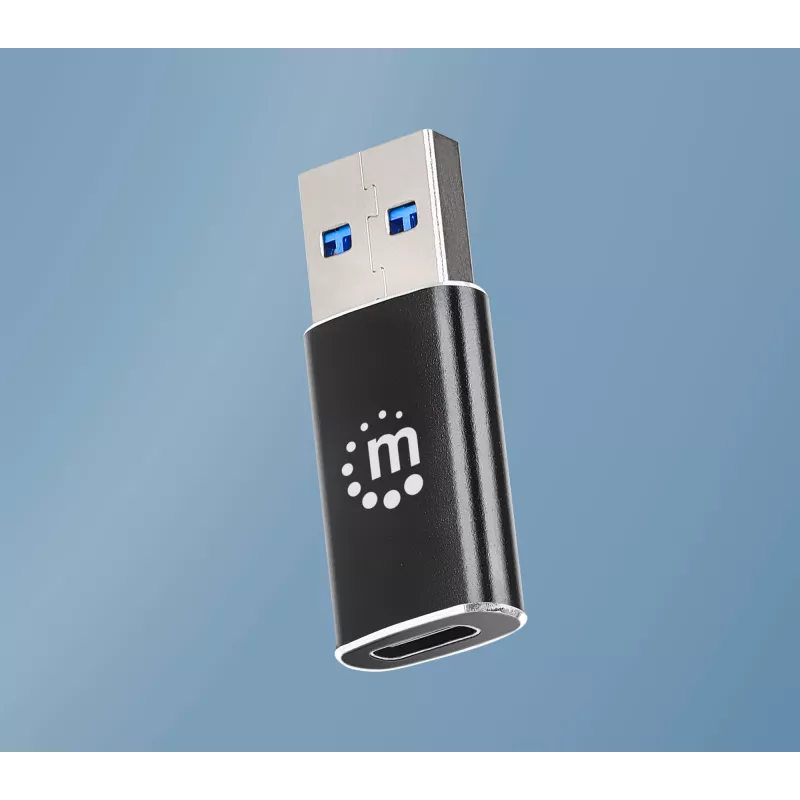 Manhattan 153980 USB-C (naaras) – USB-A (uros) -sovitin, USB 3.2 Gen 2, 10 Gbps