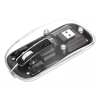 Langaton hiiri Manhattan läpinäkyvä ladattava USB