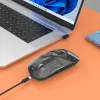 Langaton hiiri Manhattan läpinäkyvä ladattava USB