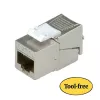 Keystone-rasia ROLINE Cat.6a RJ-45 suojattu, työkaluton, ohut, hopea