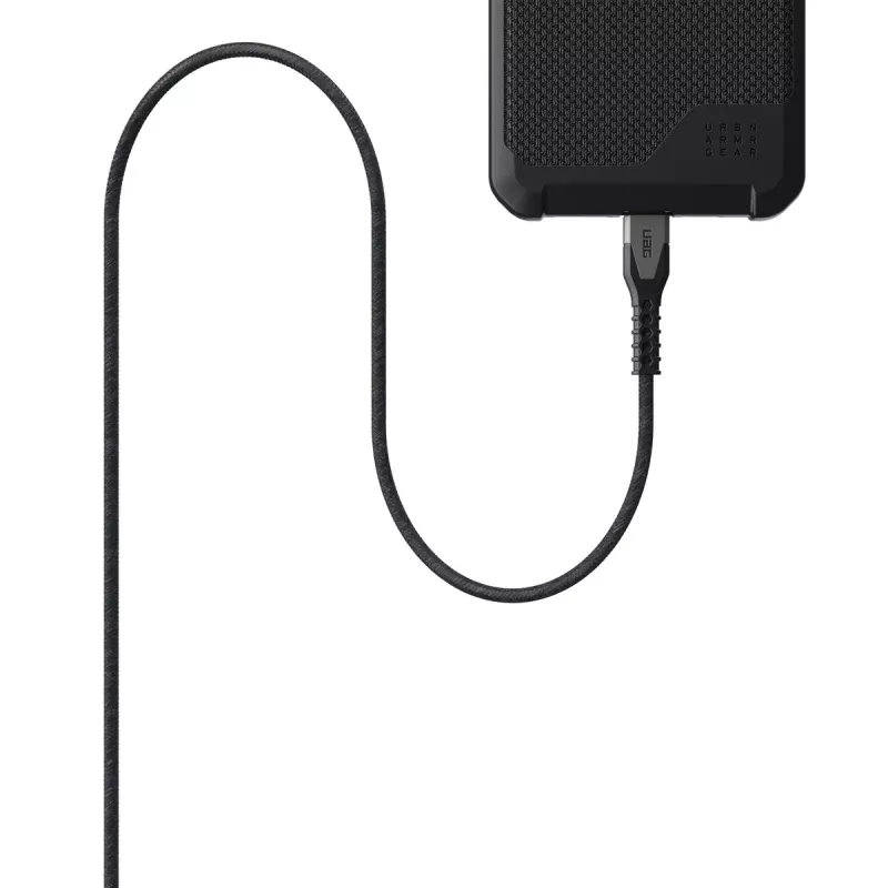 USB-C USB-C -virtakaapeli EATON Urban Armor Gear Kevlar Core 1,5 m, USB 2.0, musta/harmaa