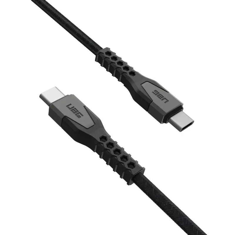 USB-C USB-C -virtakaapeli EATON Urban Armor Gear Kevlar Core 1,5 m, USB 2.0, musta/harmaa