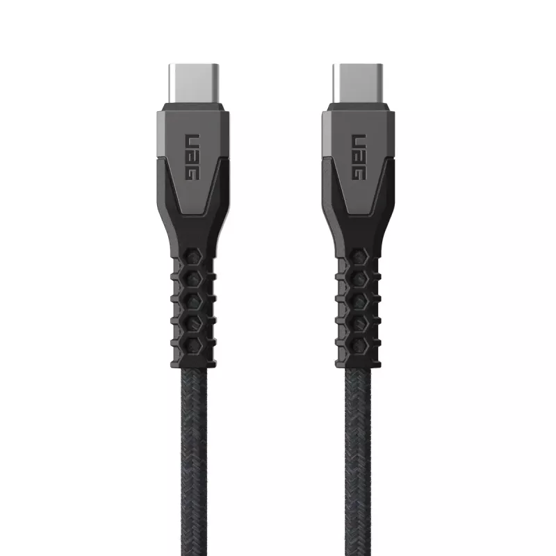 USB-C USB-C -virtakaapeli EATON Urban Armor Gear Kevlar Core 1,5 m, USB 2.0, musta/harmaa