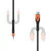 USB-C-USB-C-latauskaapeli Eaton 1,5 m – Kevlar-ydin, USB 2.0, musta/oranssi