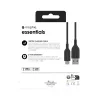 Mophie Essentials latauskaapeli | 1 m USB-kaapeli USB 2.0 USB A USB C musta