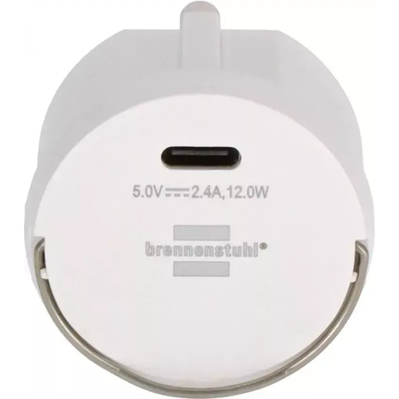 Verkkopistoke-adapteri tyyppi F tyyppi C Brennenstuhl 1508110010 2.4A USB