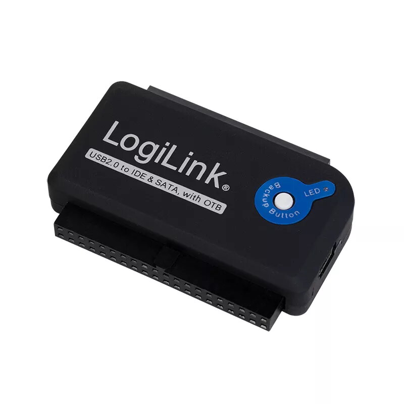 Liitäntäkorttisovitin LOGILINK AU0006C — USB Type-A IDE/ATA ja SATA, 1,2 m kaapeli, musta
