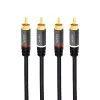 Audiokaapeli LogiLink CA1201 0,5 m 2 x RCA musta