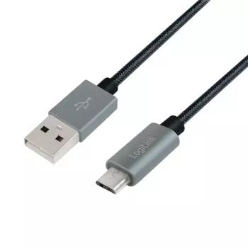 USB-kaapeli LogiLink CU0132 1m USB A Micro-USB A harmaa