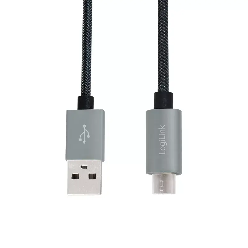 USB-kaapeli LogiLink CU0132 1m USB A Micro-USB A harmaa