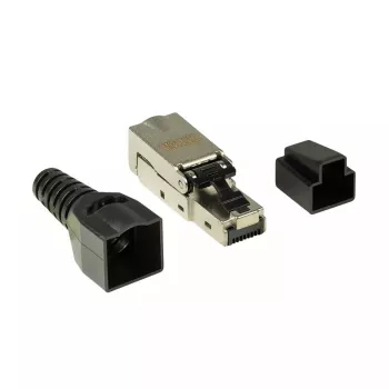 Jatkoliitin LogiLink MP0044 RJ-45 Cat6a 0,5 m ruostumaton teräs