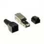 Jatkoliitin LogiLink MP0044 RJ-45 Cat6a 0,5 m ruostumaton teräs