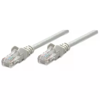 Intellinet verkkopatchkaapeli, Cat5e, 2 m, harmaa, CCA, U/UTP, PVC, RJ45, kullatut kontaktit, koukunesto, vedonpoisto, elinikäinen takuu
