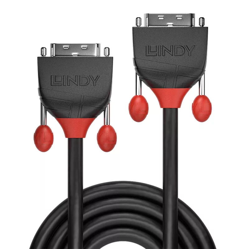 Lindy 5m DVI-D Dual Link kaapeli, Black Line
