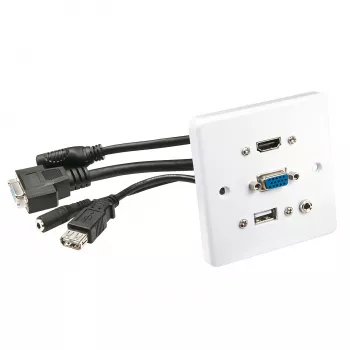 Kehyslevy Lindy Multi AV 60220 HDMI VGA USB A 3,5 mm