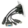 Kehyslevy Lindy Multi AV 60220 HDMI VGA USB A 3,5 mm