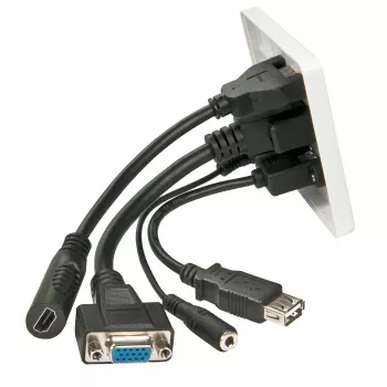 Kehyslevy Lindy Multi AV 60220 HDMI VGA USB A 3,5 mm