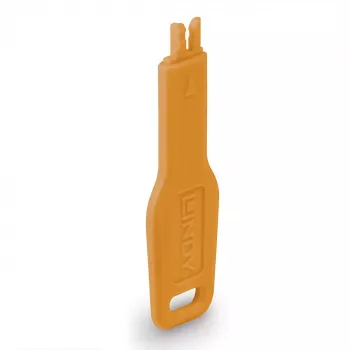 Lindy RJ45 Port Lock Key oranssi malli 47896 — mekaaninen turva-avain verkkoportin lukoille