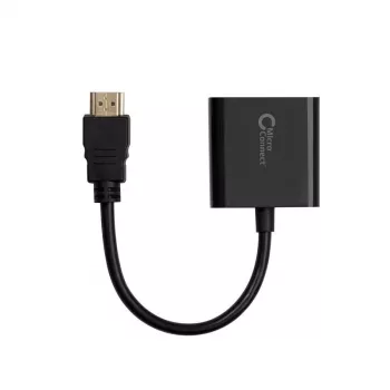 Microconnect HDMVGA1B videokaapelisovitin 0,15 m HDMI Type-A (Standard) VGA (D-Sub) musta