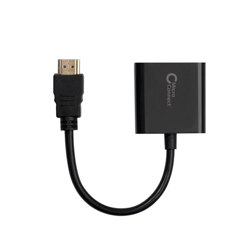 Microconnect HDMVGA1B videokaapelisovitin 0,15 m HDMI Type-A (Standard) VGA (D-Sub) musta