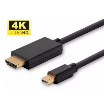 Microconnect MDPHDMI3B-4K videokaapelisovitin 3 m Mini DisplayPort HDMI tyyppi A (Standard) musta
