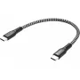 USB-C-kaapeli Sandberg Survivor 0,2 m 100 W musta valkoinen