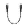 USB-C-kaapeli Sandberg Survivor 0,2 m 100 W musta valkoinen