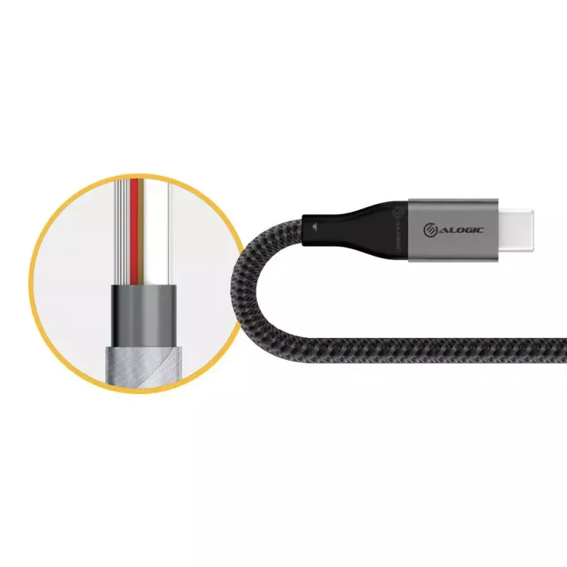 USB-kaapeli ALOGIC ULCA2030-SGR 0,3 m USB 2.0 harmaa